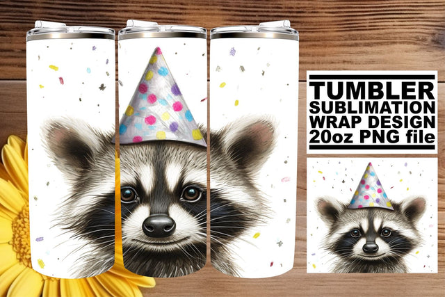 Happy Birthday Animal Parade: Sublimation Tumbler Wrap Sublimation afrosvg 