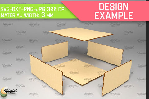 Happy Birthday Box Laser Cut. Decorative Wooden Gift Box SVG SVG Evgenyia Guschina 