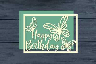 Happy Birthday Butterfly Cut Files SVG zafrans studio 