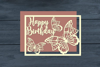 Happy Birthday Butterfly Cut Files SVG zafrans studio 