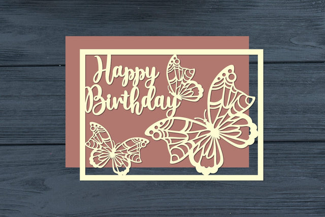 Happy Birthday Butterfly Cut Files SVG zafrans studio 