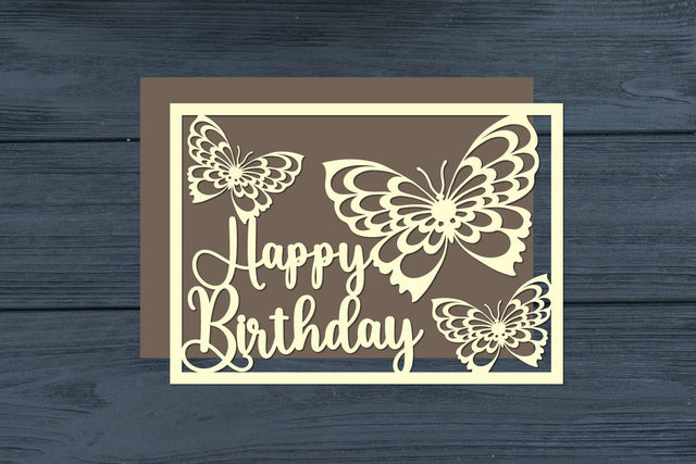 Happy Birthday Butterfly Cut Files SVG zafrans studio 