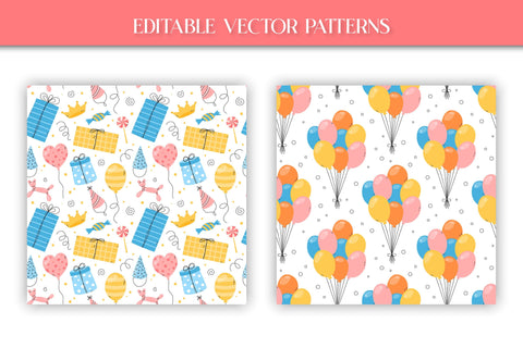 Happy Birthday Cute Clipart & Patterns Vector Collection | PNG Clip Art Bundle | Seamless Digital Paper | Birthday Cute Illustrations for Kids Parties Boys and Girls Digital Pattern AnnaViolet_store 