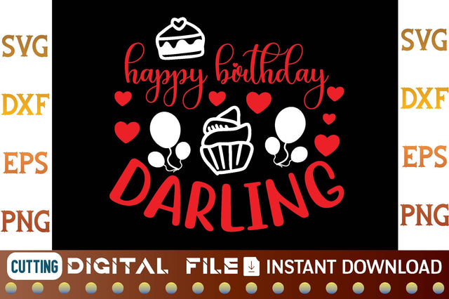 happy birthday darling svg SVG designer krishna 