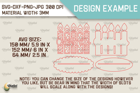 Happy Birthday Decor Laser Cut. Happy Birthday Sign SVG SVG Evgenyia Guschina 