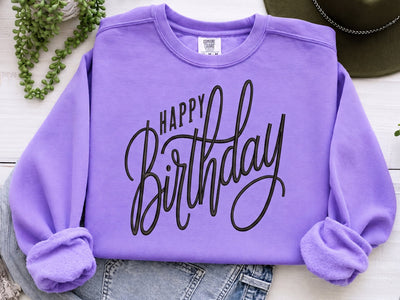 Happy Birthday Embroidery Design, Machine Embroidery Design, 4 Size Embroidery/Applique DESIGNS DesignDestine 