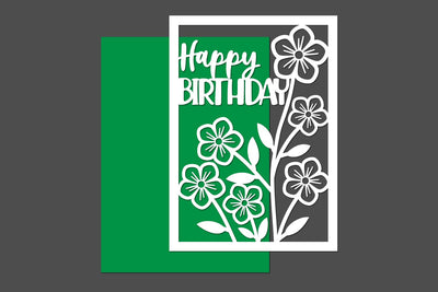 Happy Birthday Flowers Cut files SVG zafrans studio 