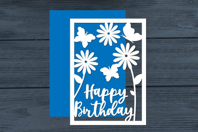 Happy Birthday Flowers Cut files SVG zafrans studio 