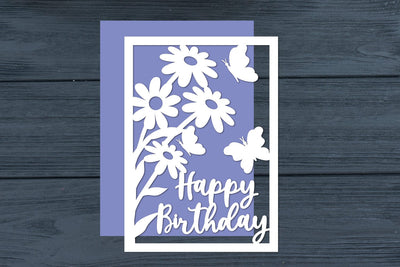 Happy Birthday Flowers Cut files SVG zafrans studio 