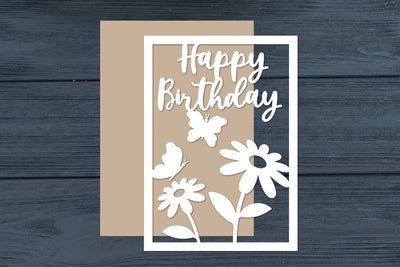 Happy Birthday Flowers Cut files SVG zafrans studio 