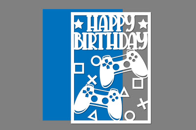 Happy Birthday Gamer, Gamer Birthday Papercut SVG zafrans studio 
