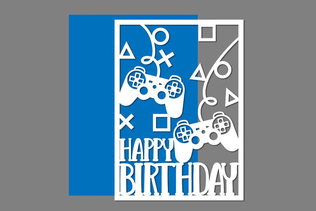 Happy Birthday Gamer, Gamer Birthday Papercut SVG zafrans studio 