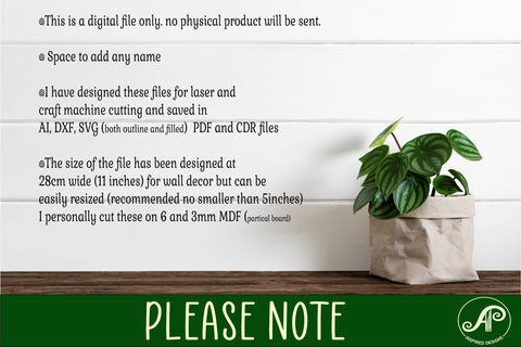 Happy birthday heart name wall art sign, SVG personalized SVG APInspireddesigns 