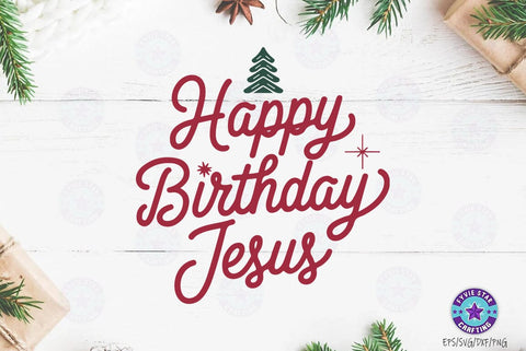 Happy birthday Jesus, Christmas SVG Design, Christmas Holidays T-shirt SVG FiveStarCrafting 