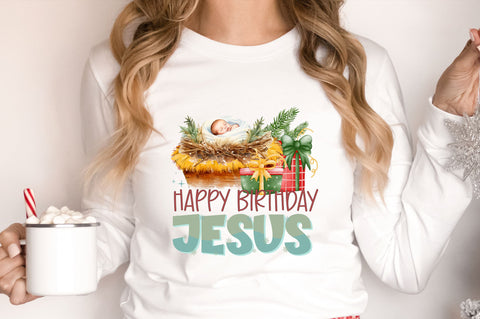 Happy birthday jesus png design Sublimation Regulrcrative 