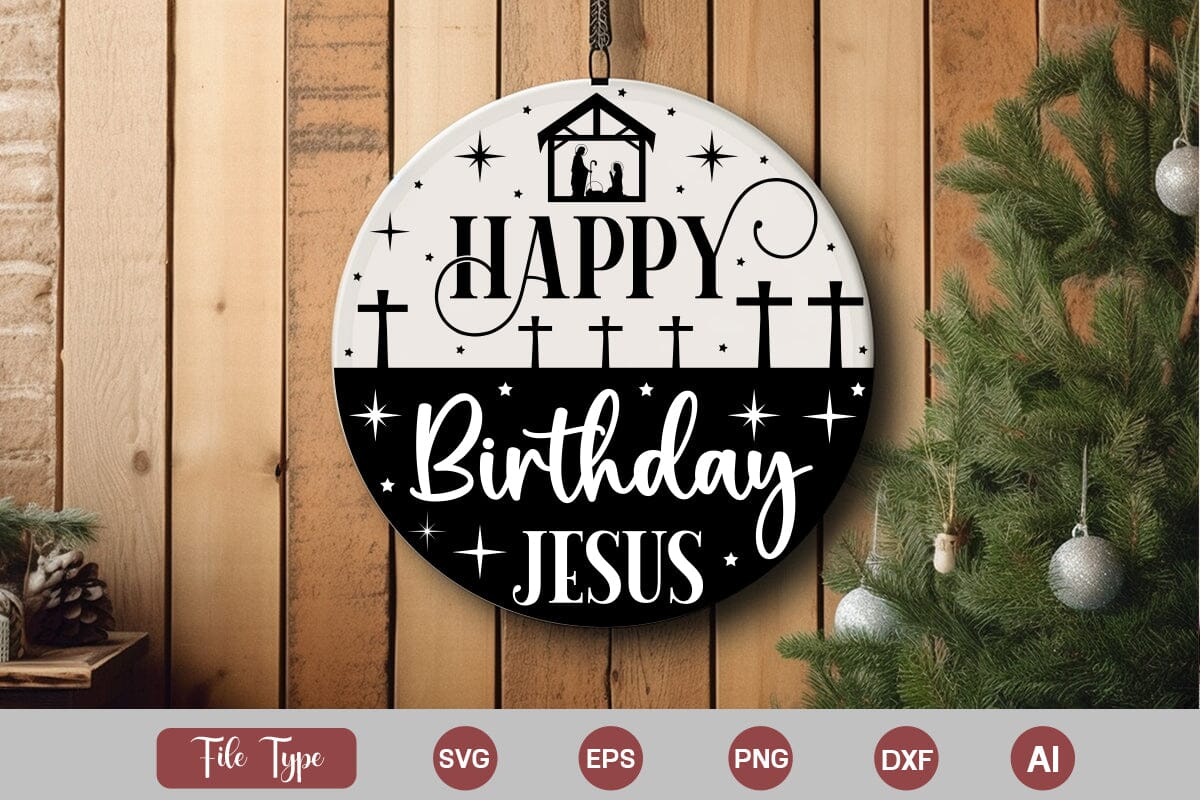 Happy Birthday Jesus, Christmas Stickers, 4 Sheets