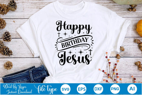 Happy Birthday Jesus SVG Design, Nativity Christmas SVG Design, Arabesque SVG Design SVGs,Quotes and Sayings,Food & Drink,On Sale, Print & Cut SVG DesignPlante 503 