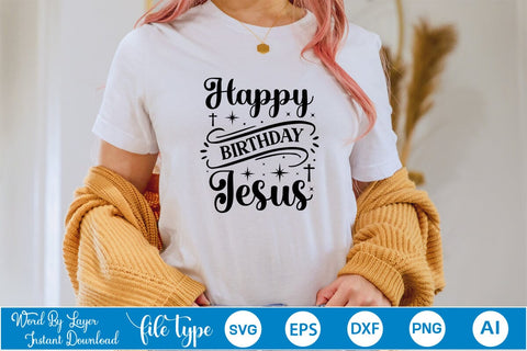 Happy Birthday Jesus SVG Design, Nativity Christmas SVG Design, Arabesque SVG Design SVGs,Quotes and Sayings,Food & Drink,On Sale, Print & Cut SVG DesignPlante 503 