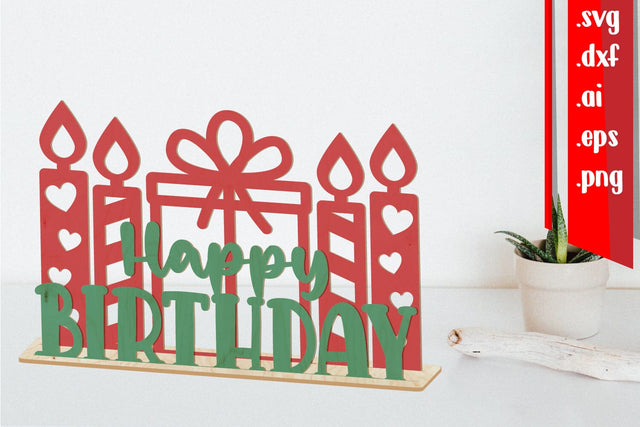 Happy Birthday Laser Cut - Bday Laser Cut SVG zafrans studio 
