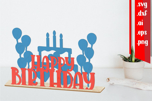 Happy Birthday Laser Cut - Bday Laser Cut SVG zafrans studio 