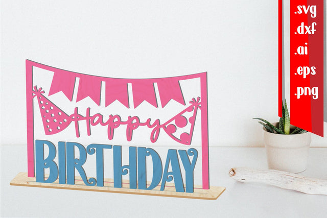 Happy Birthday Laser Cut - Bday Laser Cut SVG zafrans studio 