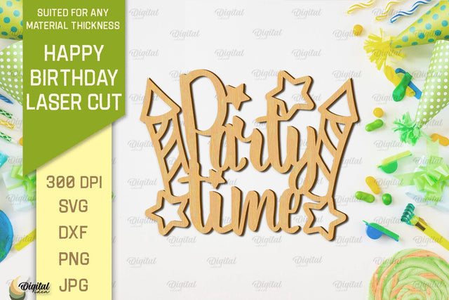 Happy Birthday Laser Cut. Happy Birthday Wall Decor SVG SVG Evgenyia Guschina 