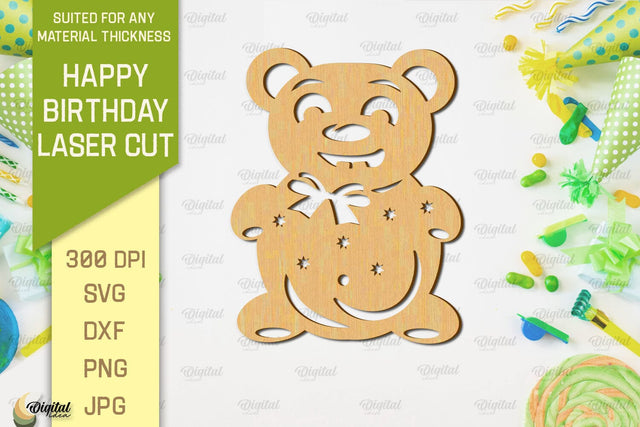 Happy Birthday Laser Cut. Happy Birthday Wall Decor SVG SVG Evgenyia Guschina 