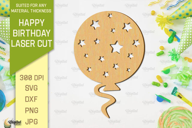 Happy Birthday Laser Cut. Happy Birthday Wall Decor SVG SVG Evgenyia Guschina 