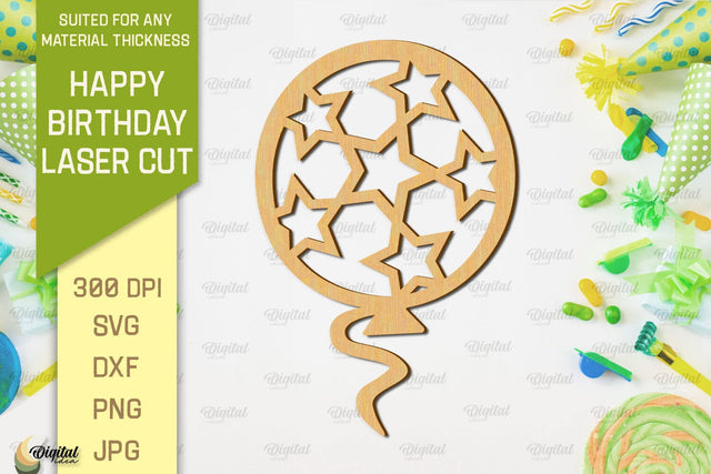 Happy Birthday Laser Cut. Happy Birthday Wall Decor SVG SVG Evgenyia Guschina 