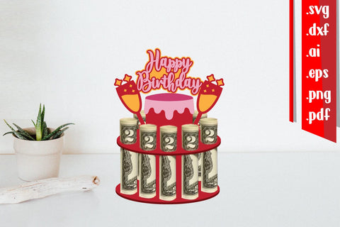 Happy Birthday Money Cake 3D Paper zafrans studio 