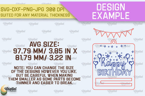 Happy Birthday Money Holder SVG. Money Holder Laser Cut SVG Evgenyia Guschina 