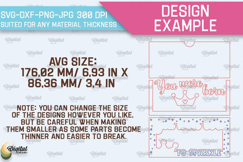 Happy Birthday Money Holders SVG Bundle. Laser Cut Money Gift Box SVG Evgenyia Guschina 