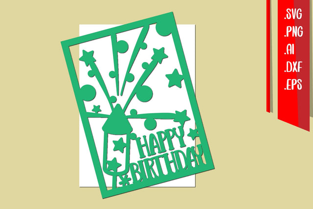 Happy Birthday Paper cut, Birthday Cut Files SVG zafrans studio 