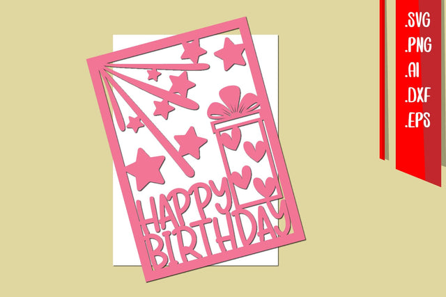 Happy Birthday Paper cut, Birthday Cut Files SVG zafrans studio 