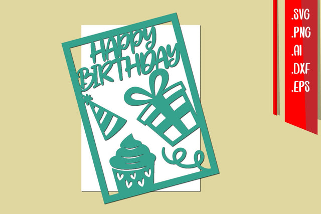 Happy Birthday Paper cut, Birthday Cut files SVG zafrans studio 