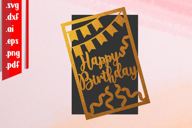 Happy Birthday Papercut 8 SVG zafrans studio 