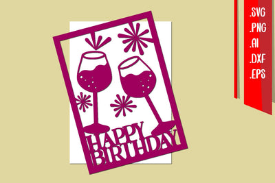 Happy Birthday Papercut, Birthday Cut Files SVG zafrans studio 