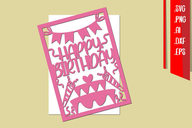 Happy Birthday Papercut, Birthday Cut Files SVG zafrans studio 