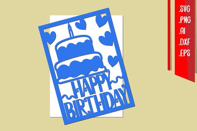 Happy Birthday Papercut, Birthday Cut Files SVG zafrans studio 