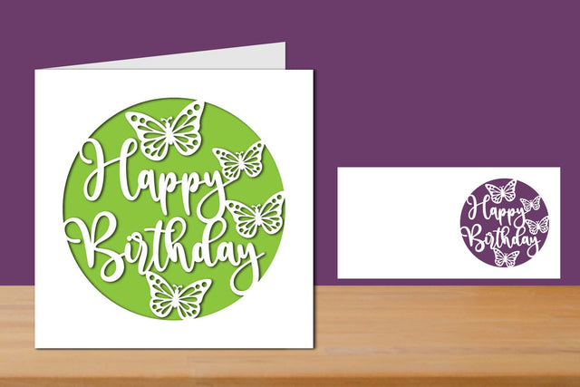 Happy Birthday Papercut Card, Birthday Card SVG zafrans studio 