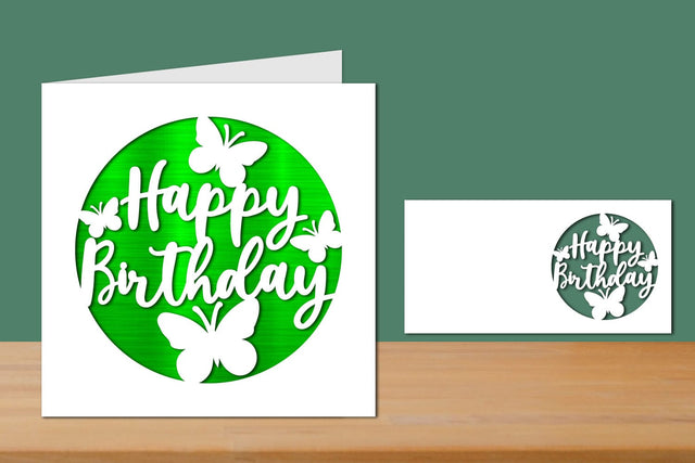 Happy Birthday Papercut Card SVG zafrans studio 