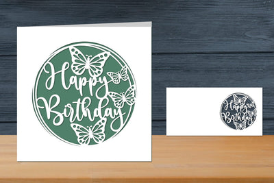 Happy Birthday Papercut Card SVG zafrans studio 