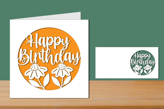 Happy Birthday Papercut Card SVG zafrans studio 