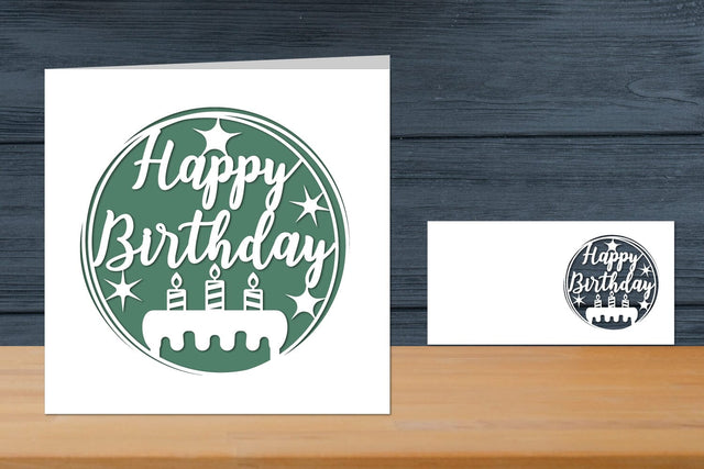 Happy Birthday Papercut Card SVG zafrans studio 