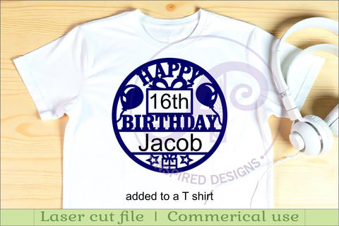 Happy birthday personalized wall art sign d2 SVG APInspireddesigns 