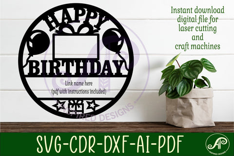 Happy birthday personalized wall art sign d2 SVG APInspireddesigns 
