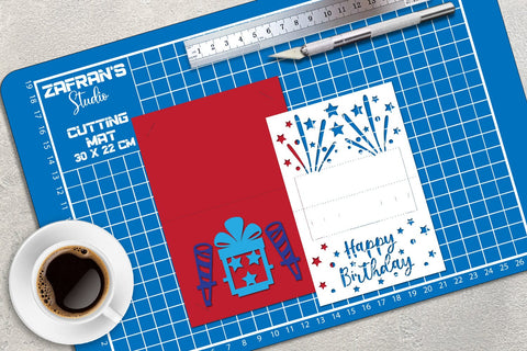 Happy Birthday Pop-Up Card 3D Paper zafrans studio 