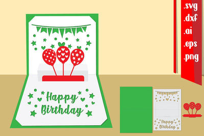 Happy Birthday Pop-Up Card 3D Paper zafrans studio 