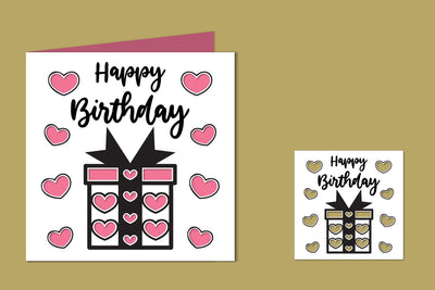 Happy Birthday Print and Cut Card SVG zafrans studio 