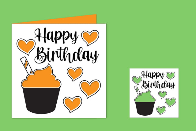 Happy Birthday Print and Cut Card SVG zafrans studio 